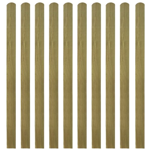 vidaXL Impregnované plotové dosky 10 ks, drevo 140 cm