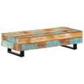 vidaXL Konferenčný stolík 120x50x30 cm, recyklovaný masív a oceľ