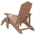 vidaXL Záhradná stolička Adirondack s podnožkou HDPE hnedá