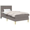 vidaXL Rám postele s matracom Sivohnedá 90 x 190 cm Látka