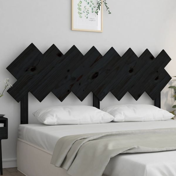vidaXL Čelo postele čierne 159,5x3x80,5 cm masívna borovica