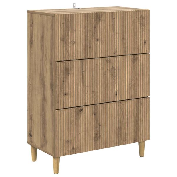 vidaXL Zásuvkový kabinet Dub artisan 66 x 34,5 x 90 cm