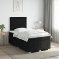 vidaXL Posteľ boxspring s matracom Čierna 120 x 200 cm Látka