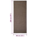 vidaXL Koberec prírodný sisal 80x200 cm hnedý