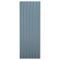 vidaXL Strešné panely 12 ks pozinkovaná oceľ sivá 100x36 cm