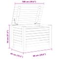 vidaXL Úložný box s vekom RANA 100x49x54 cm borovicový masív