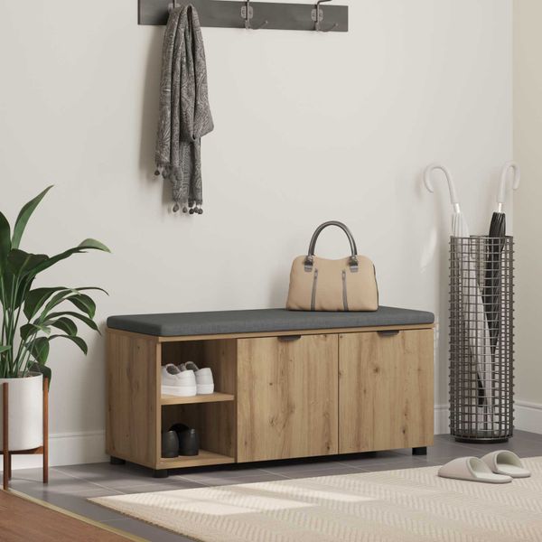 vidaXL Predsieňová lavica Remeselný Dub 100 x 38 x 46 cm