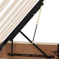 vidaXL Otomanový posteľný rám s úložiskom Krémová 200 x 200 cm látka