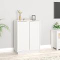 vidaXL Komoda biela 60x35x80 cm borovicový masív