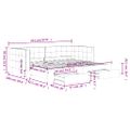 vidaXL Rozkladacia denná posteľ so zásuvkami žltá 90x200 cm zamat