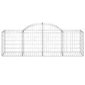 vidaXL Oblúkový gabionový kôš 12 ks 200x50x60/80 cm pozinkované železo