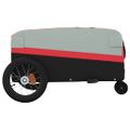 vidaXL Vozík za bicykel, čierno červený 30 kg, železo