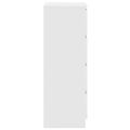 vidaXL Komoda biela 37,5x35x99 cm spracované drevo