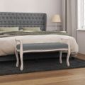 vidaXL Lavička tmavosivá 110x45x60 cm látka