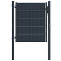vidaXL Plotová brána PVC a oceľ 100x81 cm antracitová
