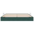 vidaXL Otomanový posteľný rám Tmavozelená 200 x 200 cm Zamat