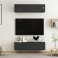vidaXL TV skrinky 4 ks lesklé čierne 60x30x30 cm drevotrieska