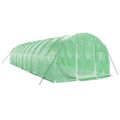 vidaXL Fóliovník s oceľovým rámom zelený 30 m² 10x3x2 m