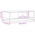 vidaXL Konferenčný stolík dymový dub 100x57x35 cm kompozit.drevo a kov