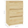 vidaXL Nočné stolíky 2 ks 40x29,5x64 cm, borovicový masív