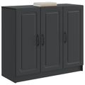 vidaXL Servírovacia skriňa Čierna 89 x 34,5 x 77 cm Kompozitné drevo