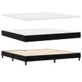 vidaXL Posteľ s pružinovým rámom s matracmi Čierna 200 x 200 cm Zamat