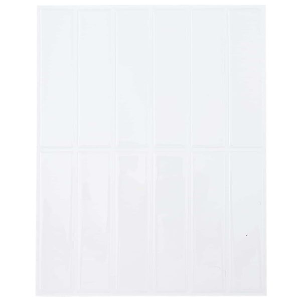 vidaXL Obdĺžniková dlažba 10 pcs Biela 29 x 23 x 0,08 cm