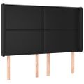 vidaXL Čelo postele so záhybmi čierne 147x16x118/128 cm umelá koža