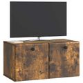 vidaXL Nástenná TV skrinka 59,5 x 31 x 30 cm Dymový dub
