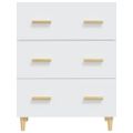 vidaXL Komoda biela 70x34x90 cm spracované drevo