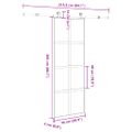 vidaXL Posuvné dvere s kovaním 76x205 cm tvrdené sklo a hliník úzke