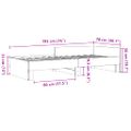 vidaXL Posteľný rám betónový sivý 75x190 cm kompozitné drevo