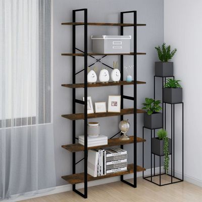 vidaXL Vysoká skrinka dymový dub 100x30x210 cm spracované drevo