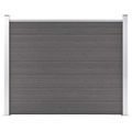 vidaXL Plotový panel WPC 180x146 cm sivý