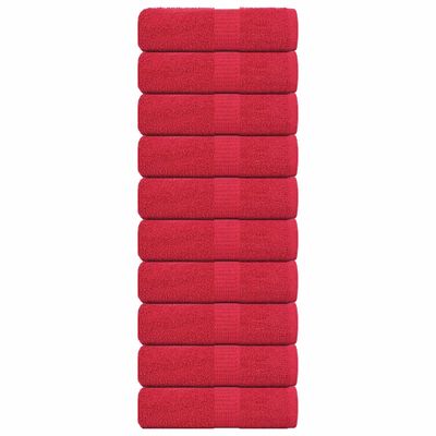 vidaXL Uteráky pre hostí FROGN 10 ks červené 30x50 cm 360 g/m²