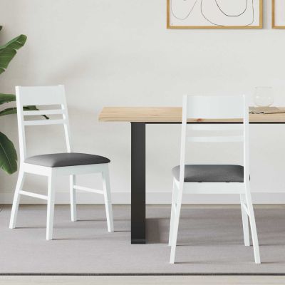 vidaXL Jedálenské stoličky 2 pcs Biela 43 x 54 x 89 cm