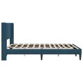 vidaXL Rám postele s čelnou doskou Modrá 160 x 200 cm Zamat