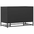 vidaXL Lavica na topánky čierna 80x40x53,5 cm kompozitné drevo+kov