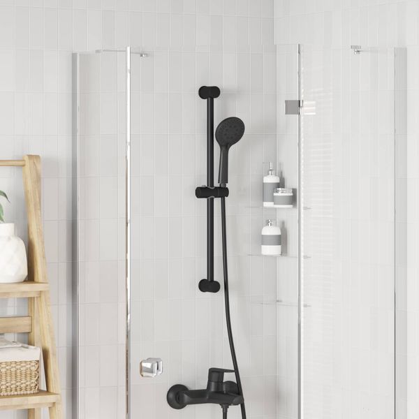 vidaXL Držiak na sprchovú hlavu Čierna 71 cm Nehrdzavejúca oceľ