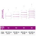 vidaXL Nosník plachty na prívesy 3 Strieborná 136-218 cm Hliník