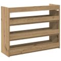 vidaXL Regál na topánky dub artisan 80x25x62 cm kompozitné drevo