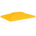 vidaXL Dvojitá strieška na altánok 310 g/m², 4x3 m, žltá