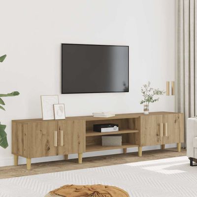 vidaXL TV skrinka dub artisan 180x31,5x40 cm kompozitné drevo