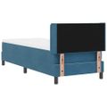 vidaXL Posteľ s pružinovým rámom Tmavomodrá 200 x 80 cm Zamat
