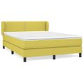 vidaXL Boxspring posteľ s matracom zelená 140x190 cm látka