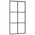 vidaXL Posuvné dvere s kovaním ESG sklo a hliník 102x205 cm