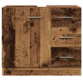 vidaXL Skrinka pod umývadlo staré drevo 63x30x54 cm kompozitné drevo