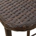 vidaXL skladací záhradný stôl hnedý 90x51x75 cm Poly ratan