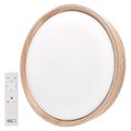 LED nástenné svietidlo ILVI, kruhové 45 W, stmievanie + CCT, drevo