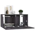 vidaXL TV skrinky 4 ks lesklé sivé 60x30x30 cm drevotrieska